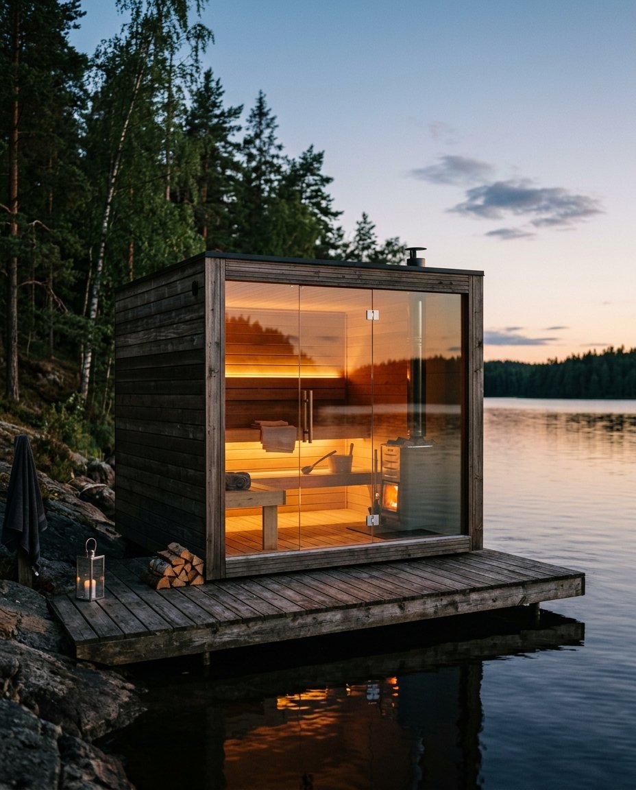 Panorama Cube Sauna - Western Red Cedar